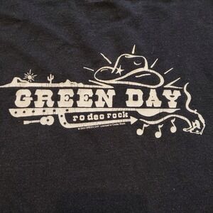 Green Day Rodeo Rock t shirt 2003 Black Vintage Punk Rare y2k Large
